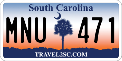 SC license plate MNU471