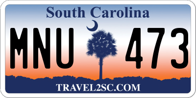 SC license plate MNU473