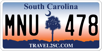 SC license plate MNU478