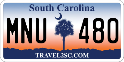 SC license plate MNU480