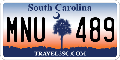 SC license plate MNU489