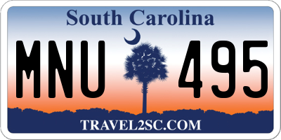 SC license plate MNU495