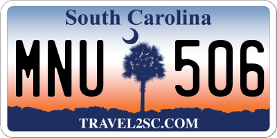 SC license plate MNU506