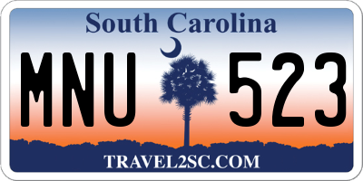SC license plate MNU523