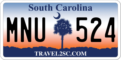 SC license plate MNU524