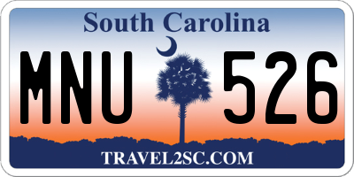 SC license plate MNU526