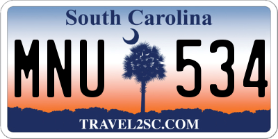 SC license plate MNU534