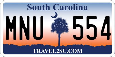 SC license plate MNU554