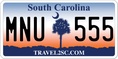 SC license plate MNU555