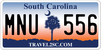 SC license plate MNU556
