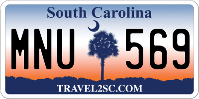 SC license plate MNU569