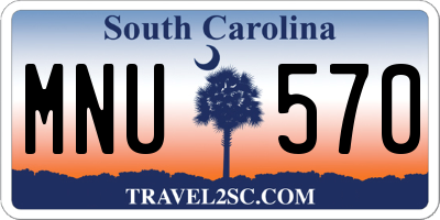 SC license plate MNU570