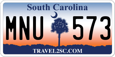 SC license plate MNU573