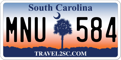 SC license plate MNU584
