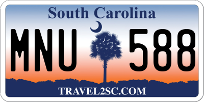 SC license plate MNU588