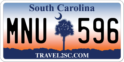 SC license plate MNU596