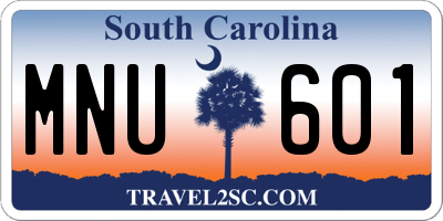 SC license plate MNU601