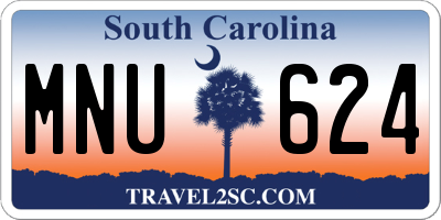 SC license plate MNU624