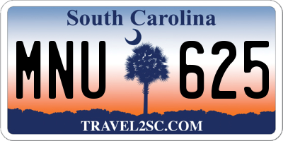 SC license plate MNU625