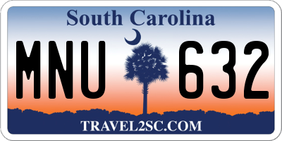 SC license plate MNU632