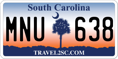 SC license plate MNU638