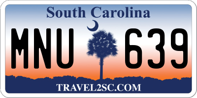 SC license plate MNU639