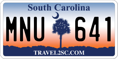 SC license plate MNU641