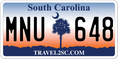 SC license plate MNU648