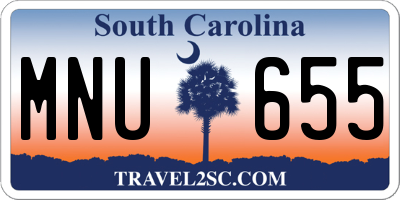 SC license plate MNU655