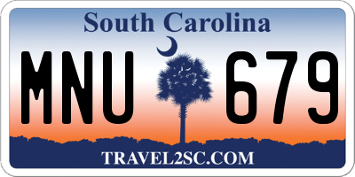 SC license plate MNU679