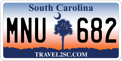 SC license plate MNU682