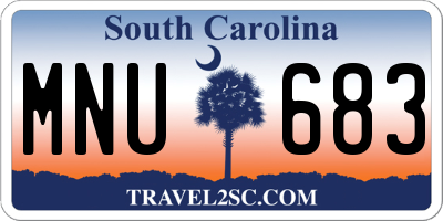 SC license plate MNU683
