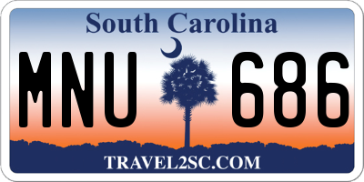 SC license plate MNU686