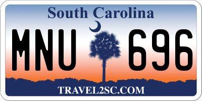 SC license plate MNU696