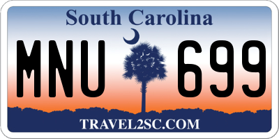 SC license plate MNU699