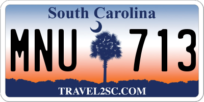 SC license plate MNU713