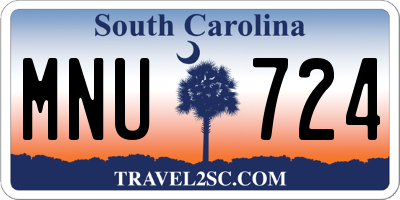 SC license plate MNU724