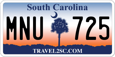SC license plate MNU725