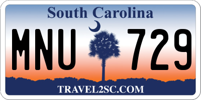SC license plate MNU729