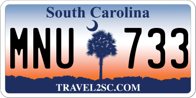 SC license plate MNU733