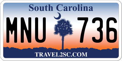 SC license plate MNU736