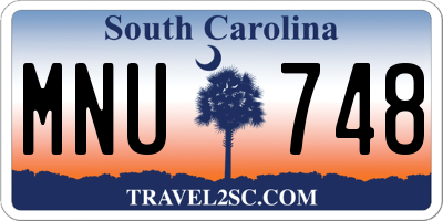 SC license plate MNU748