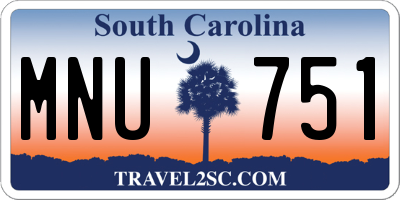 SC license plate MNU751
