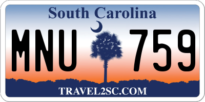 SC license plate MNU759