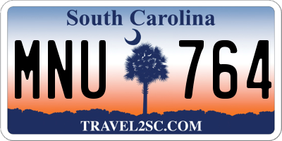 SC license plate MNU764
