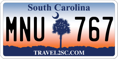 SC license plate MNU767
