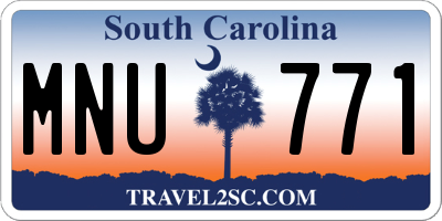 SC license plate MNU771