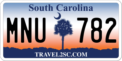 SC license plate MNU782