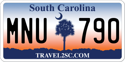 SC license plate MNU790
