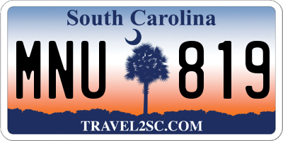 SC license plate MNU819